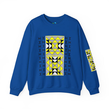 Sacred Mountains in Yellow Unisex Sweatshirt