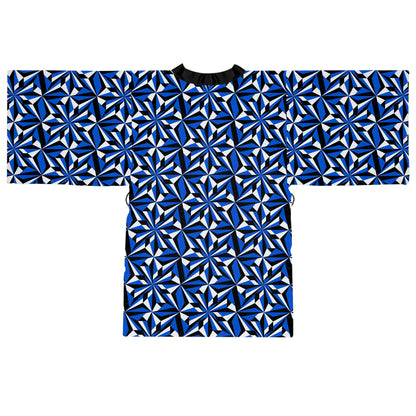 Desert Flowers in Blue Kimono Robe – Where Comfort Meets Native Grace