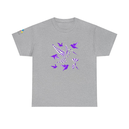 Hummingbird Blessing in Purple Gildan Unisex Tee