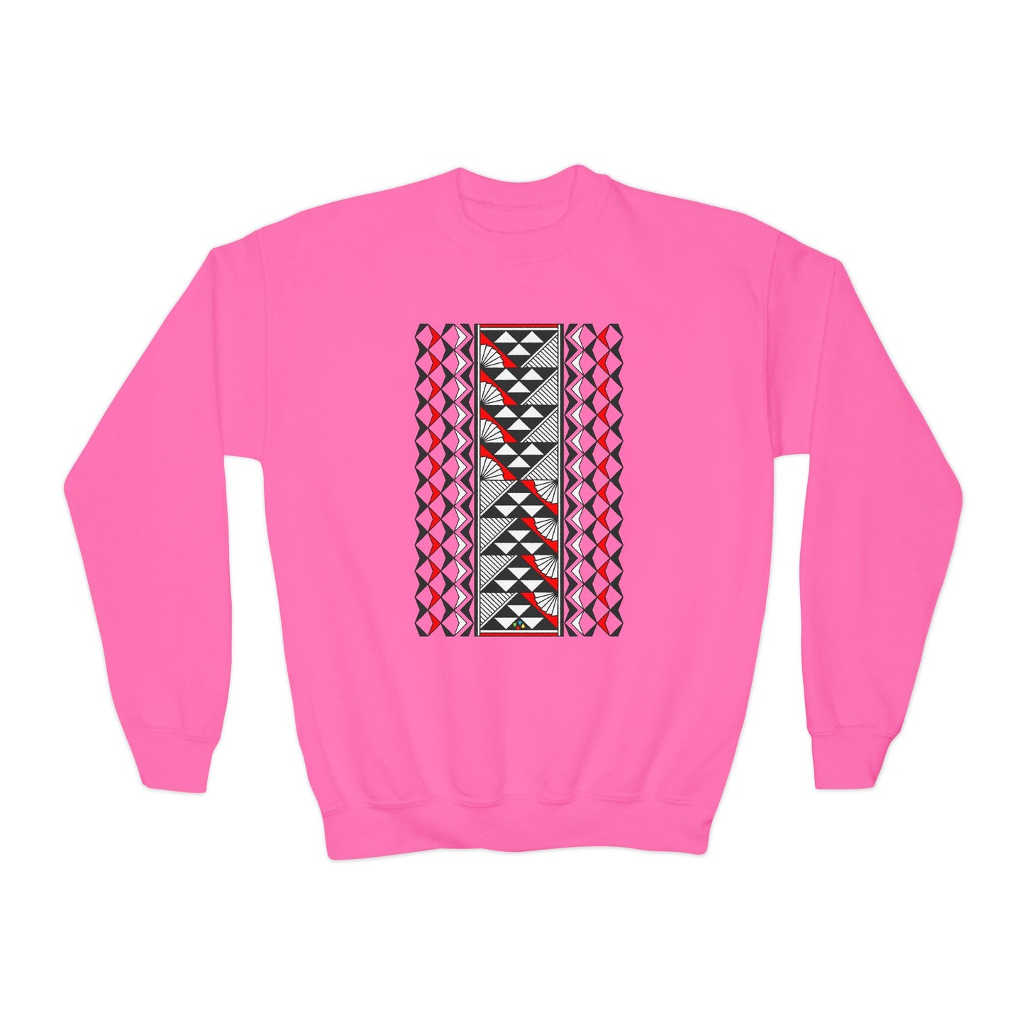 Rain and Sun in Red Youth Crewneck Sweatshirt