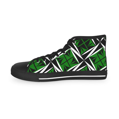 Sacred Winds in Green High Top Sneakers