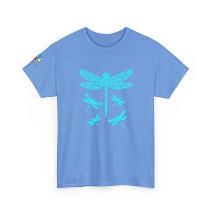 Native Dragonfly in Teal Gildan Unisex Tee