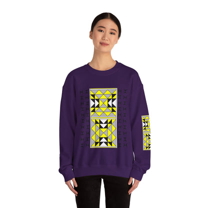 Sacred Mountains in Yellow Unisex Sweatshirt