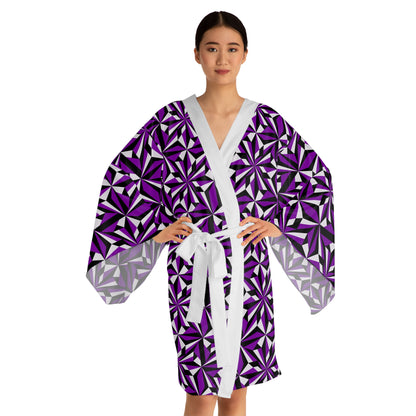 Desert Flowers in Purple Kimono Robe – Where Comfort Meets Native Grace