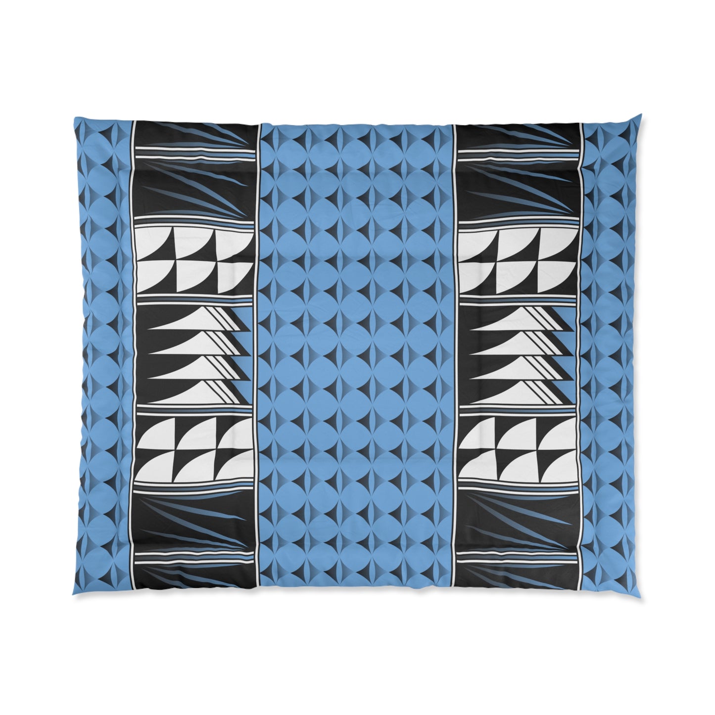 Southwest Feather Blessing on Light Blue Comforter