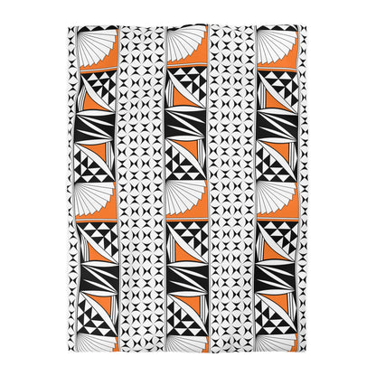 Southwest Sunrise in Orange Microfiber Duvet Cover