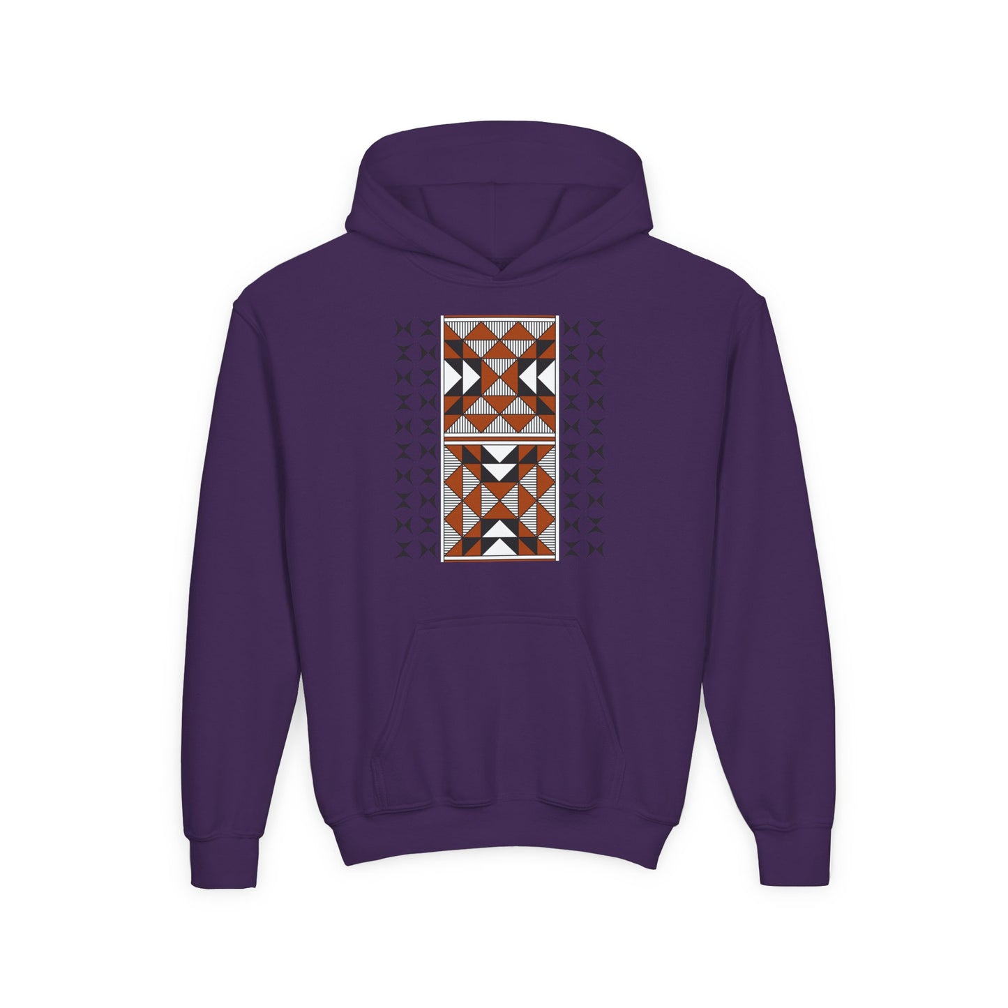 Sacred Mountains in Rust Youth Heavy Blend Hooded Sweatshirt