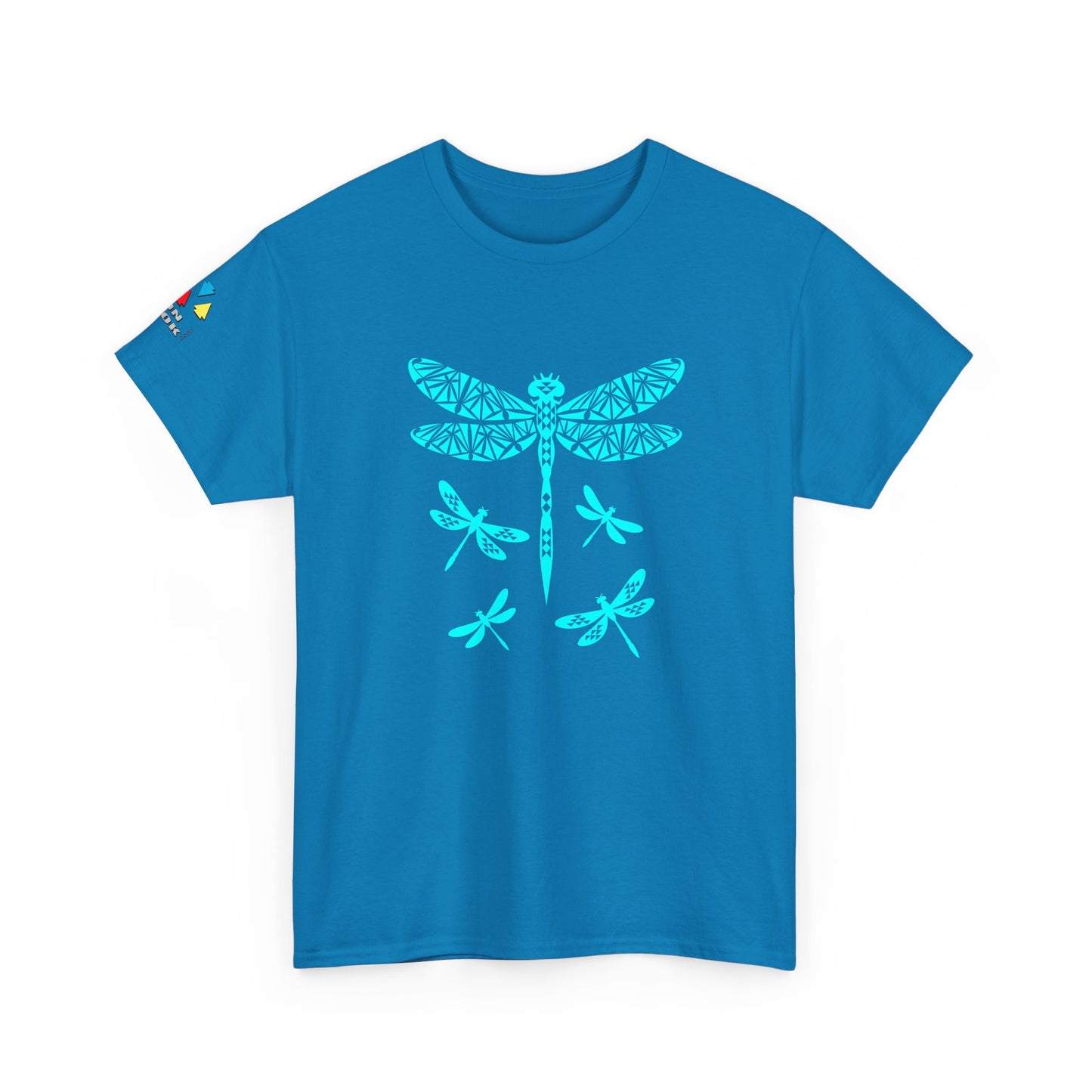 Native Dragonfly in Teal Gildan Unisex Tee