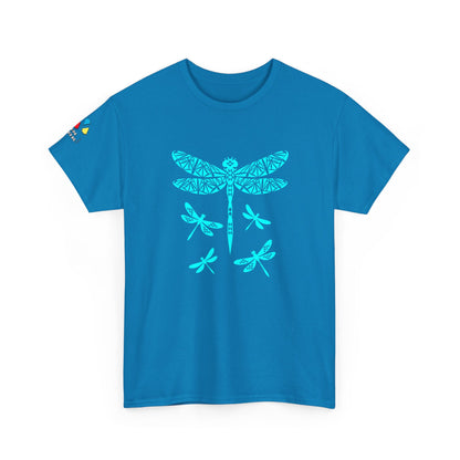 Native Dragonfly in Teal Gildan Unisex Tee