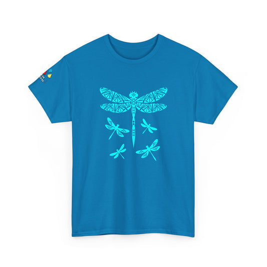 Native Dragonfly in Teal Gildan Unisex Tee
