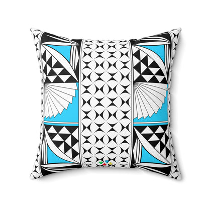 Southwest Sunrise in Turquoise Square Pillow