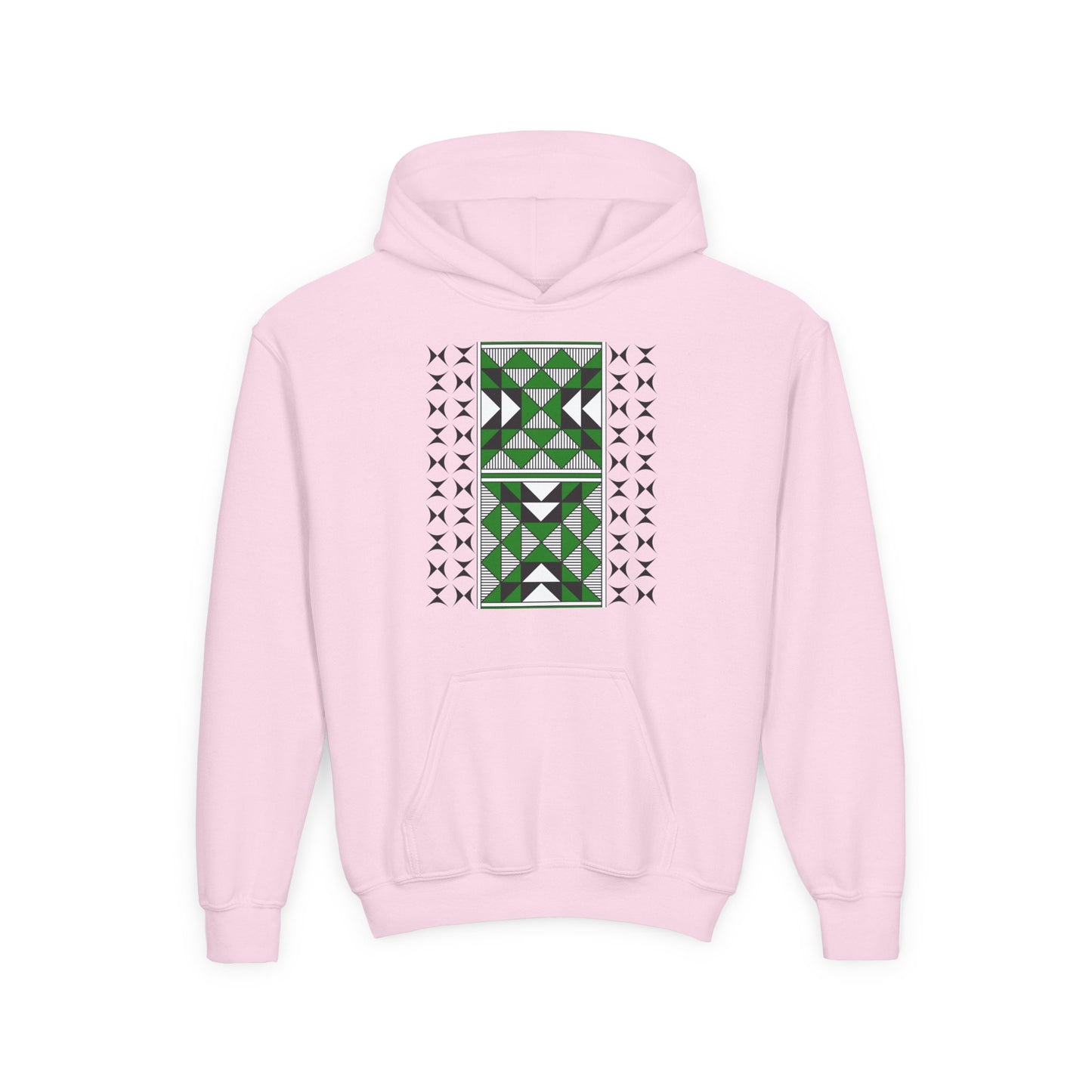 Sacred Mountains in Green Youth Heavy Blend Hooded Sweatshirt