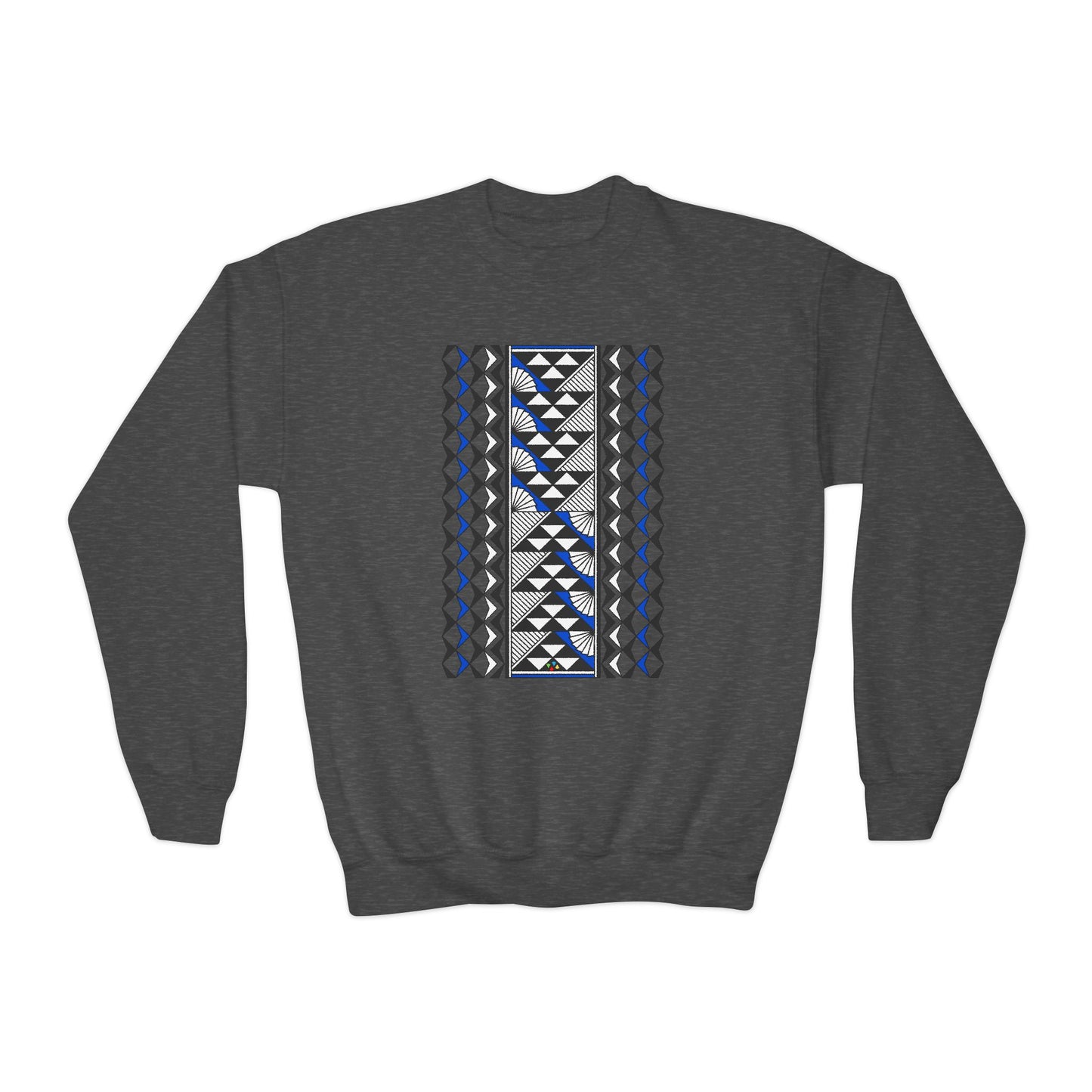 Rain and Sun in Blue Youth Crewneck Sweatshirt