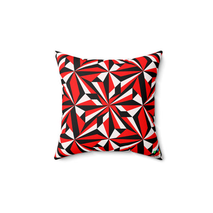 Desert Flowers in Red Square Pillow