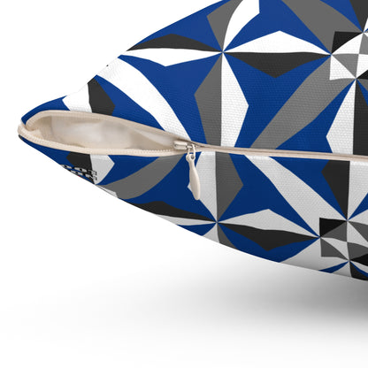 Morning Star in Blue Square Pillow