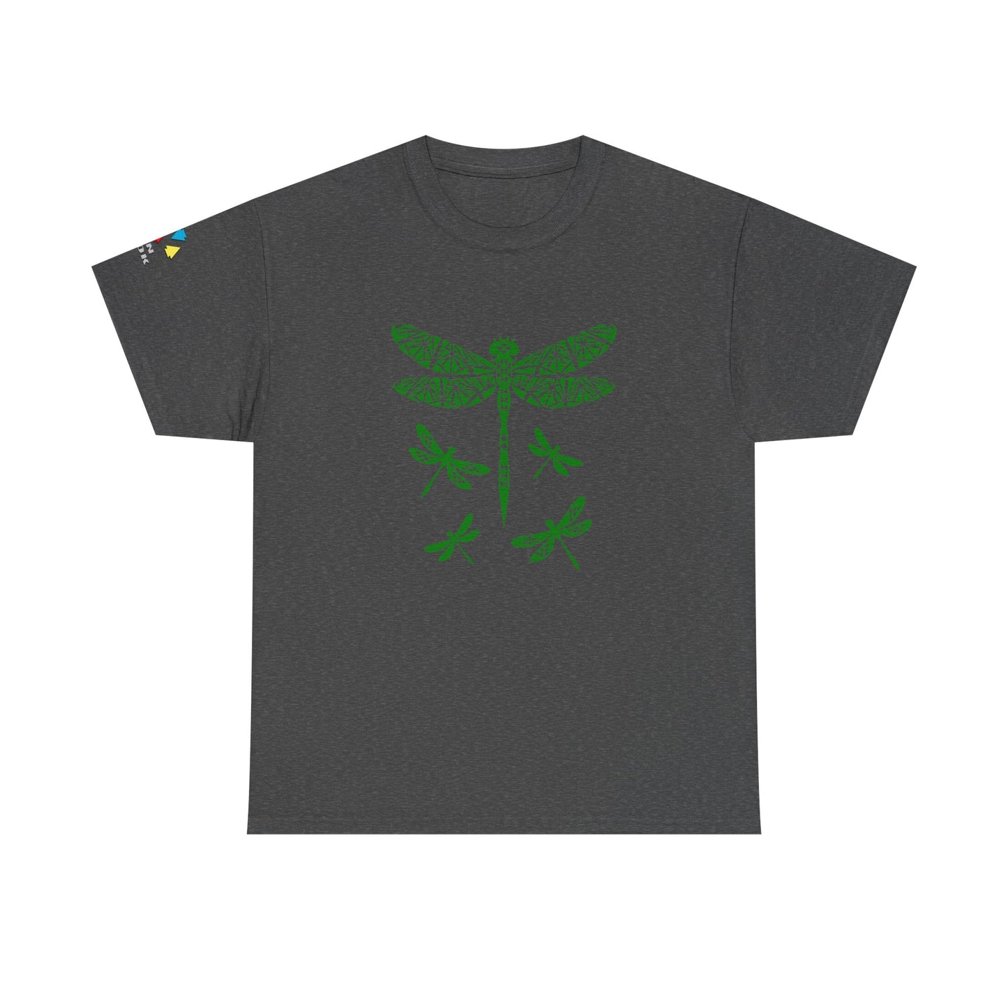 Native Dragonfly in Green Gildan Unisex Tee