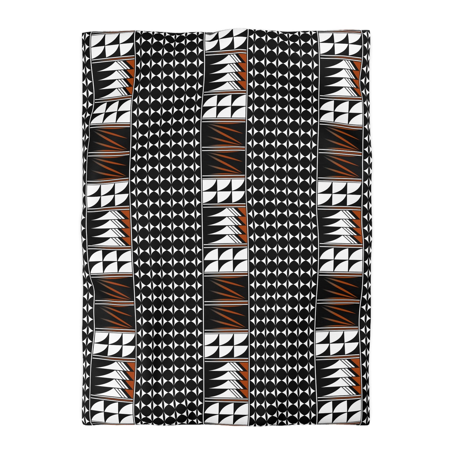 Blessed Feathers in Rust Microfiber Duvet Cover