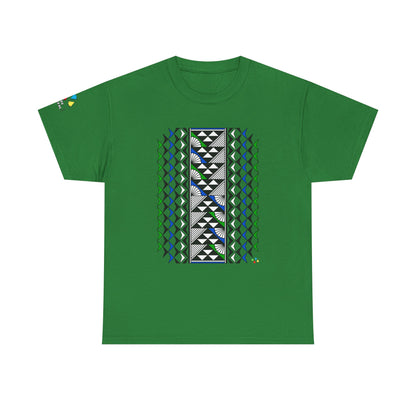 Sun and Rain in Blue/Green Gildan Unisex Tee