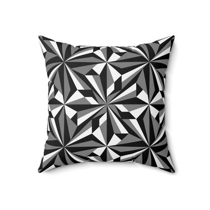 Desert Flowers in Gray Square Pillow