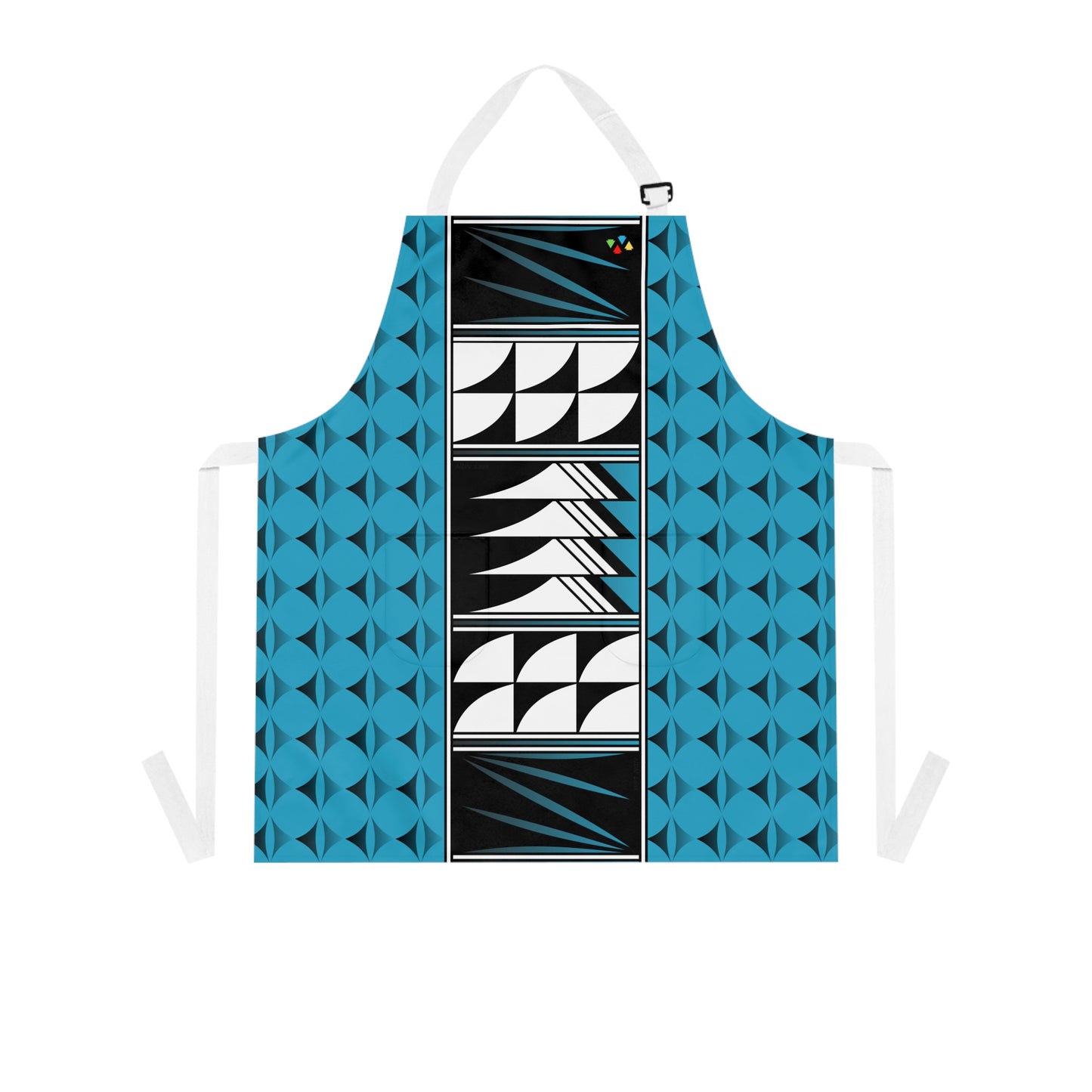 Feather Blessing on Teal Two Pocket Apron