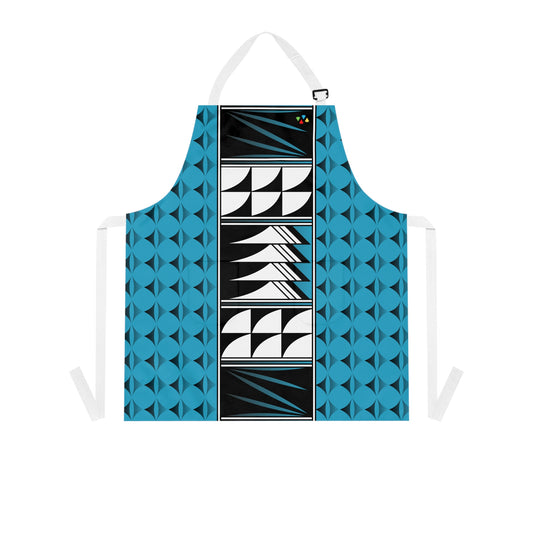 Feather Blessing on Teal Two Pocket Apron