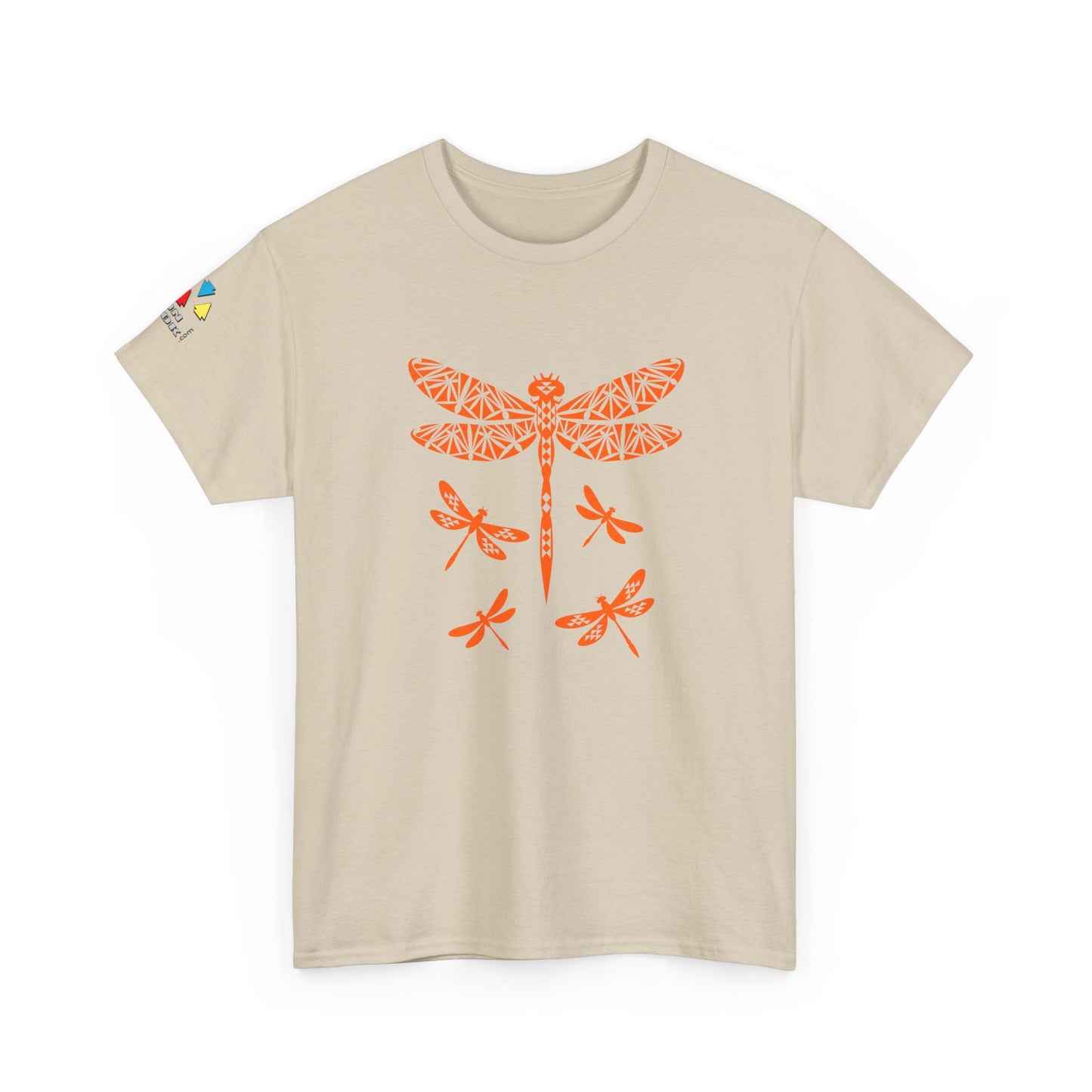 Native Dragonfly in Orange Gildan Unisex Tee