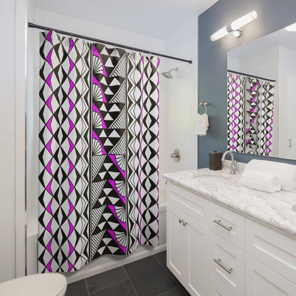 Pink Sun and Rain Shower Curtains