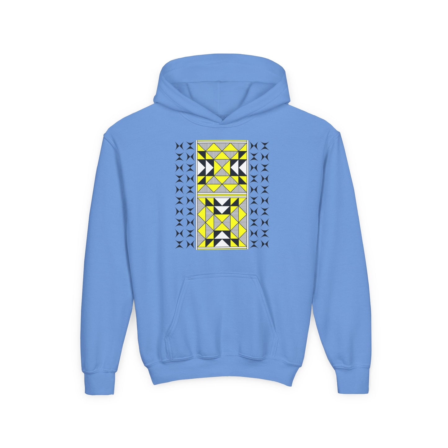 Sacred Mountains in Yellow Youth Heavy Blend Hooded Sweatshirt