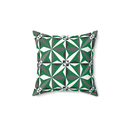 Morning Star in Green Square Pillow