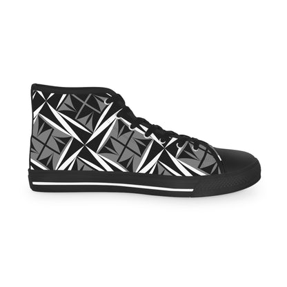 Sacred Winds in Charcoal High Top Sneakers