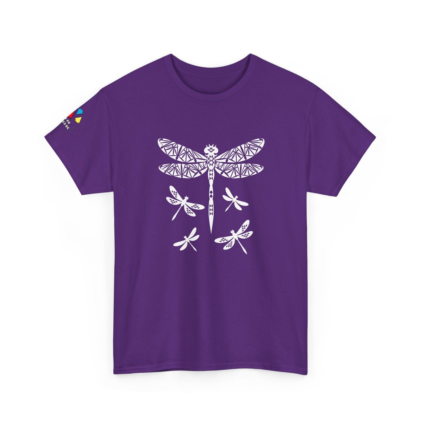 Native Dragonfly in White Gildan Unisex Tee