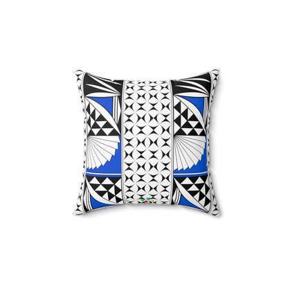 Southwest Sunrise in Blue Square Pillow