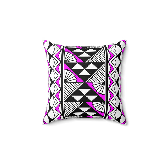 Sun and Rain in Pink Spun Polyester Square Pillow