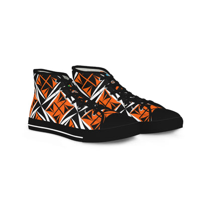 Sacred Winds in Orange High Top Sneakers