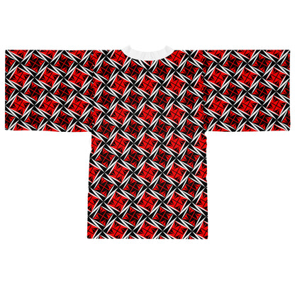 Sacred Winds in Red Kimono Robe – Where Comfort Meets Native Grace