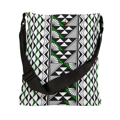 Green Native Sun and Rain Adjustable Tote Bag
