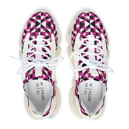 Sacred Mountains on Pink Women's Mesh Sneakers