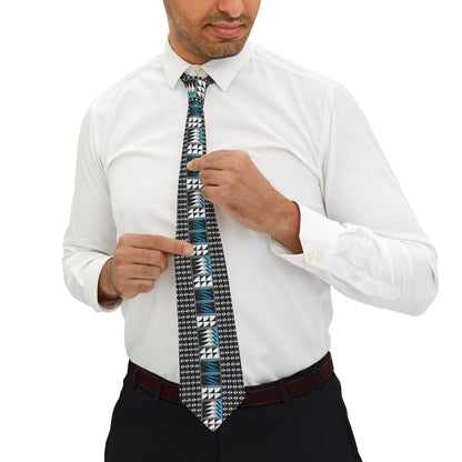 Turquoise Blessed Feathers Necktie