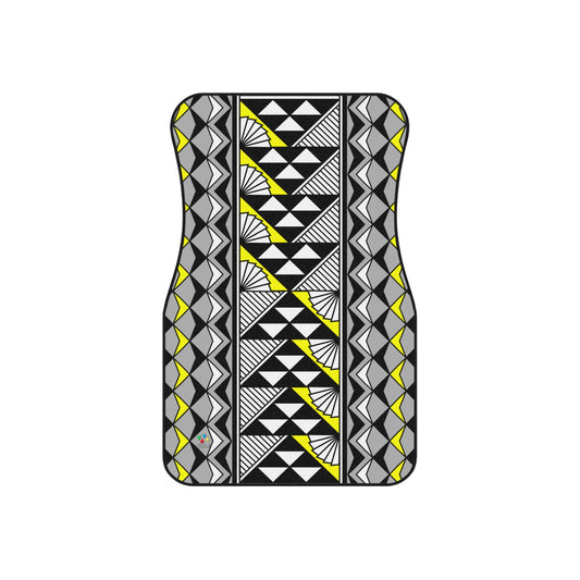 Sun and Rain in Yellow Car Mats (Set of 4)