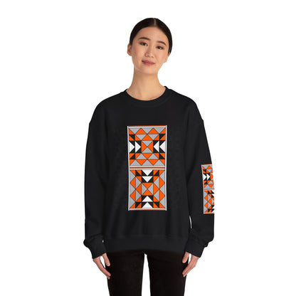 Sacred Mountains in Orange Unisex Sweatshirt
