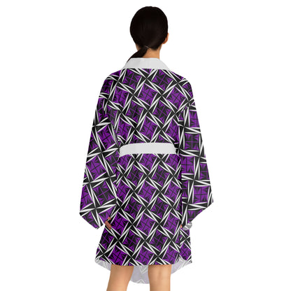 Sacred Winds in Purple Kimono Robe – Where Comfort Meets Native Grace