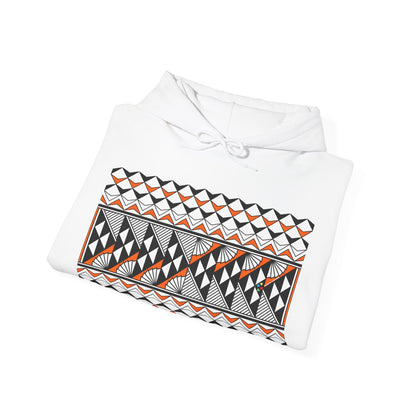 Sun and Rain in Orange Unisex Hoodie