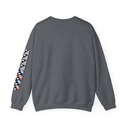 Sun and Rain in Blue/Orange Unisex Sweatshirt