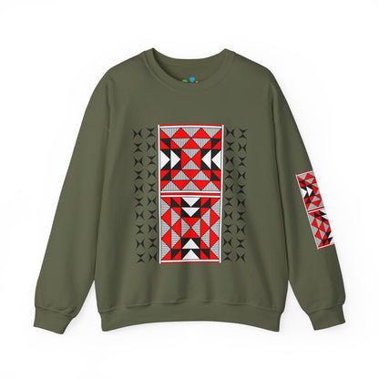 Sacred Mountains in Red Unisex Sweatshirt