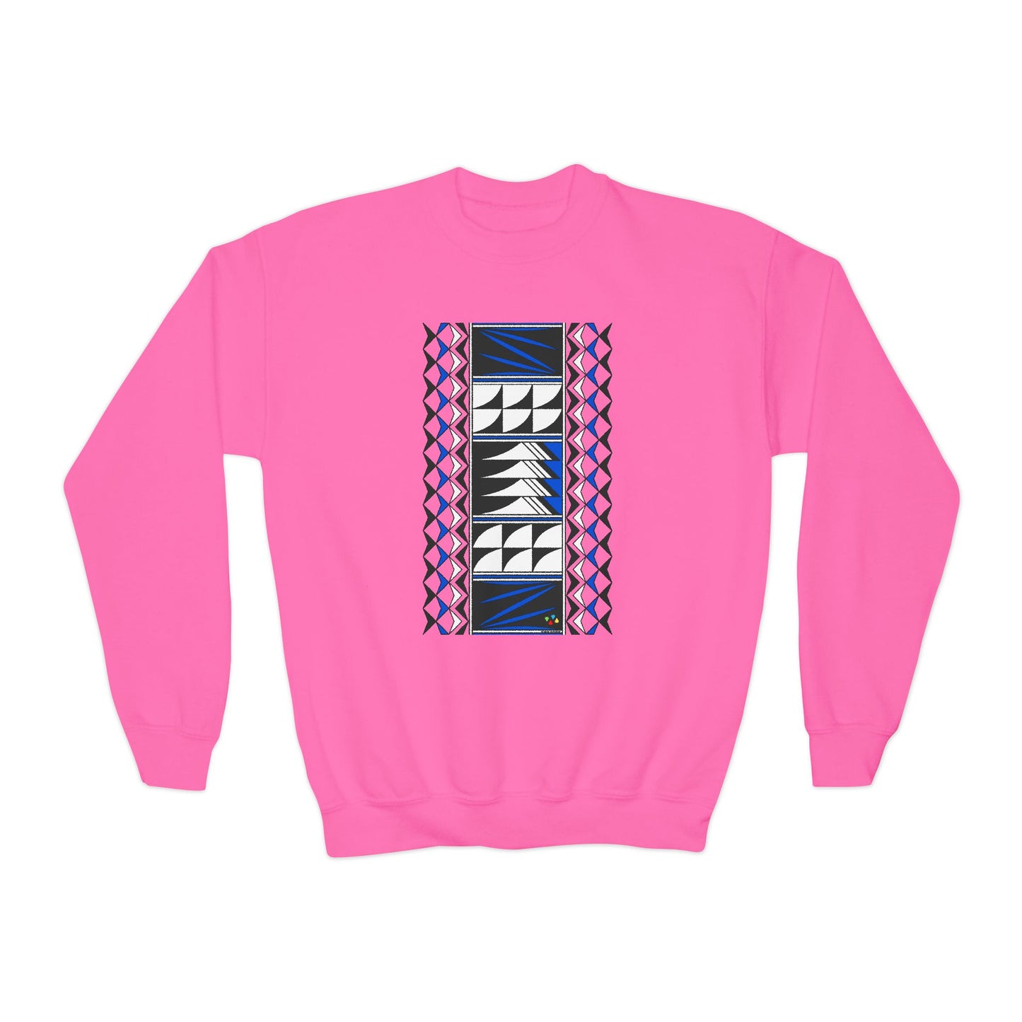 Feather Blessings in Blue Youth Crewneck Sweatshirt