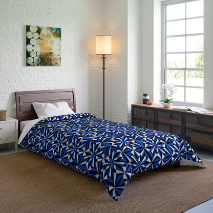 Southwest Desert Flower in Blue Comforter