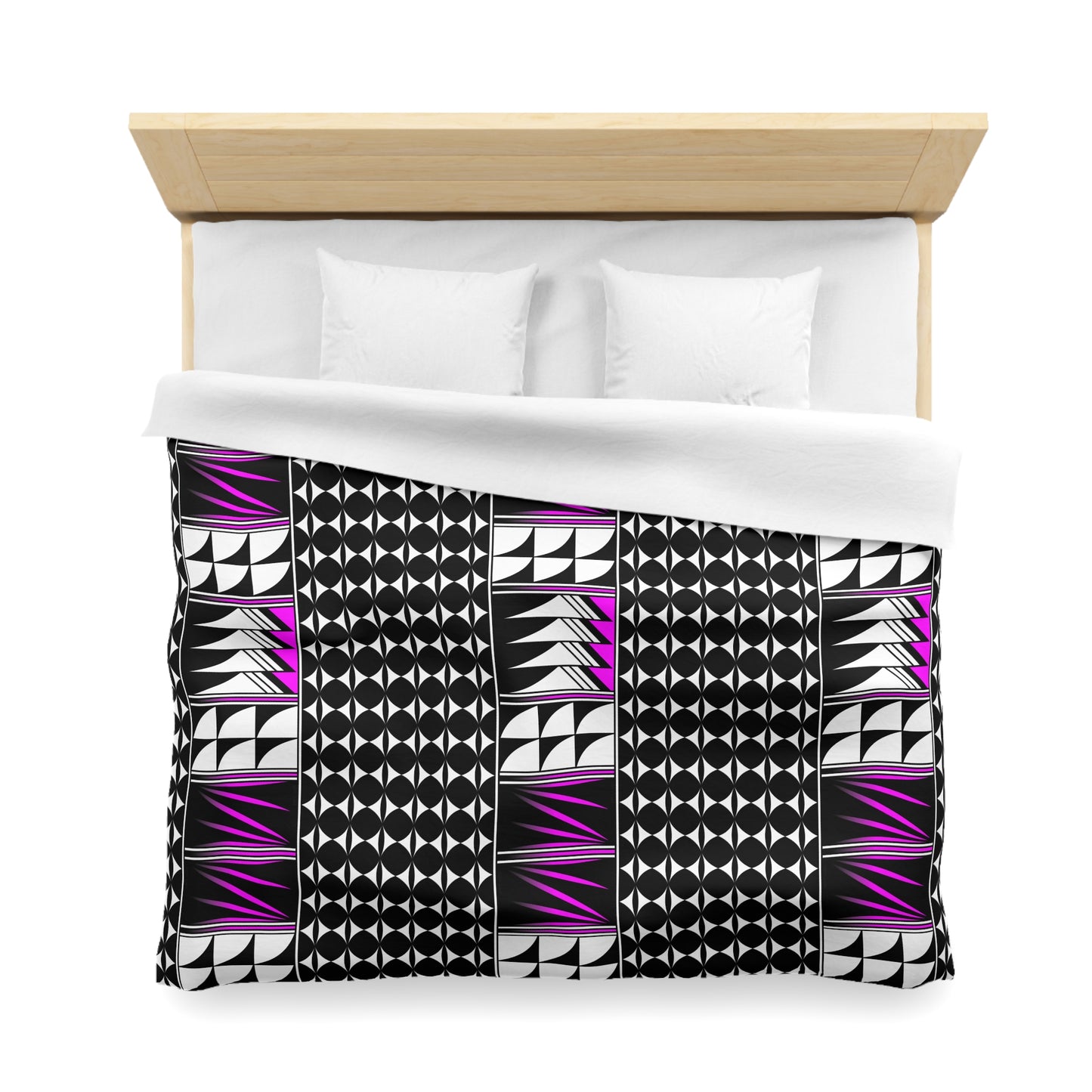 Blessed Feathers in Pink Microfiber Duvet Cover
