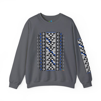 Sun and Rain in Blue/Silver Unisex Sweatshirt