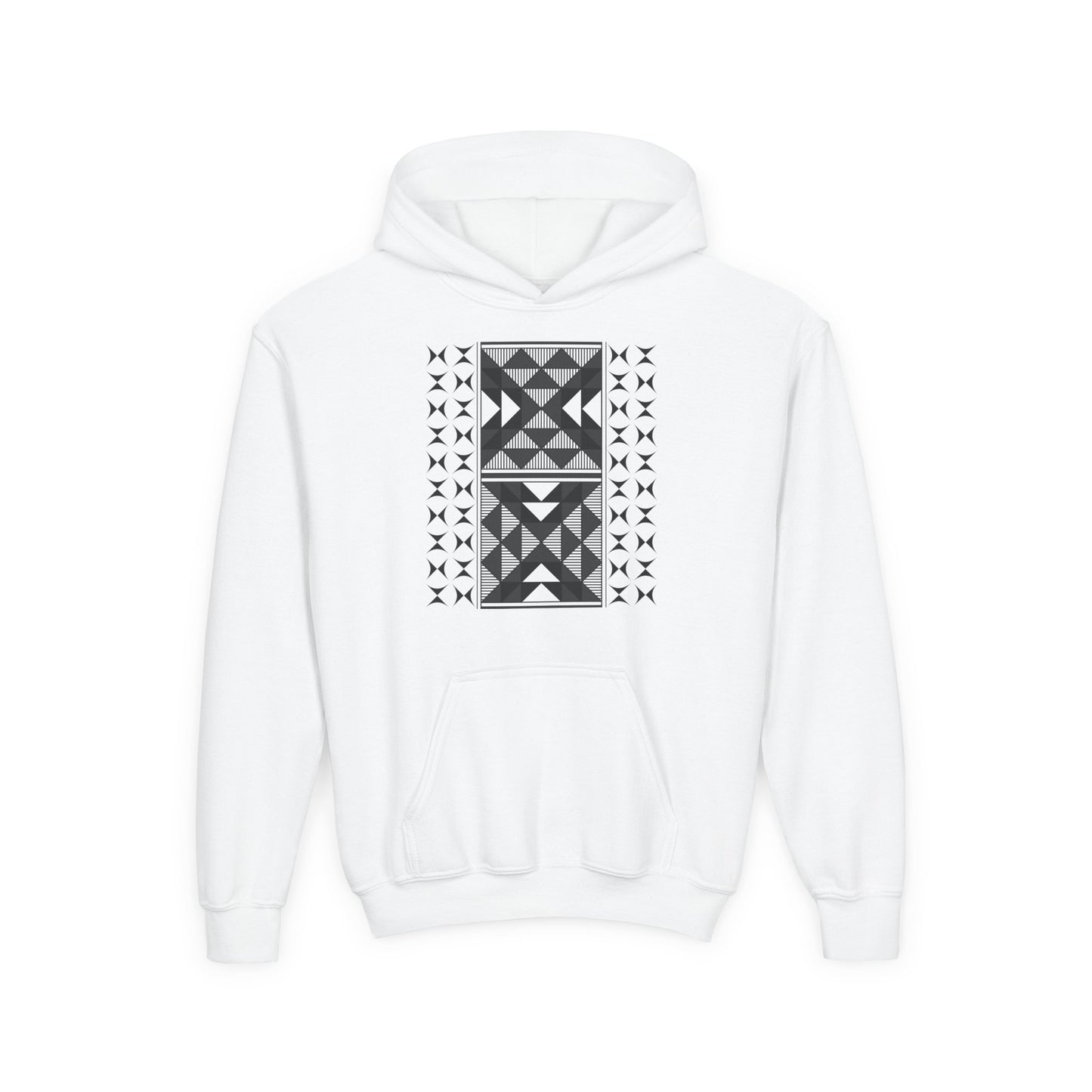 Sacred Mountains in Charcoal Youth Heavy Blend Hooded Sweatshirt