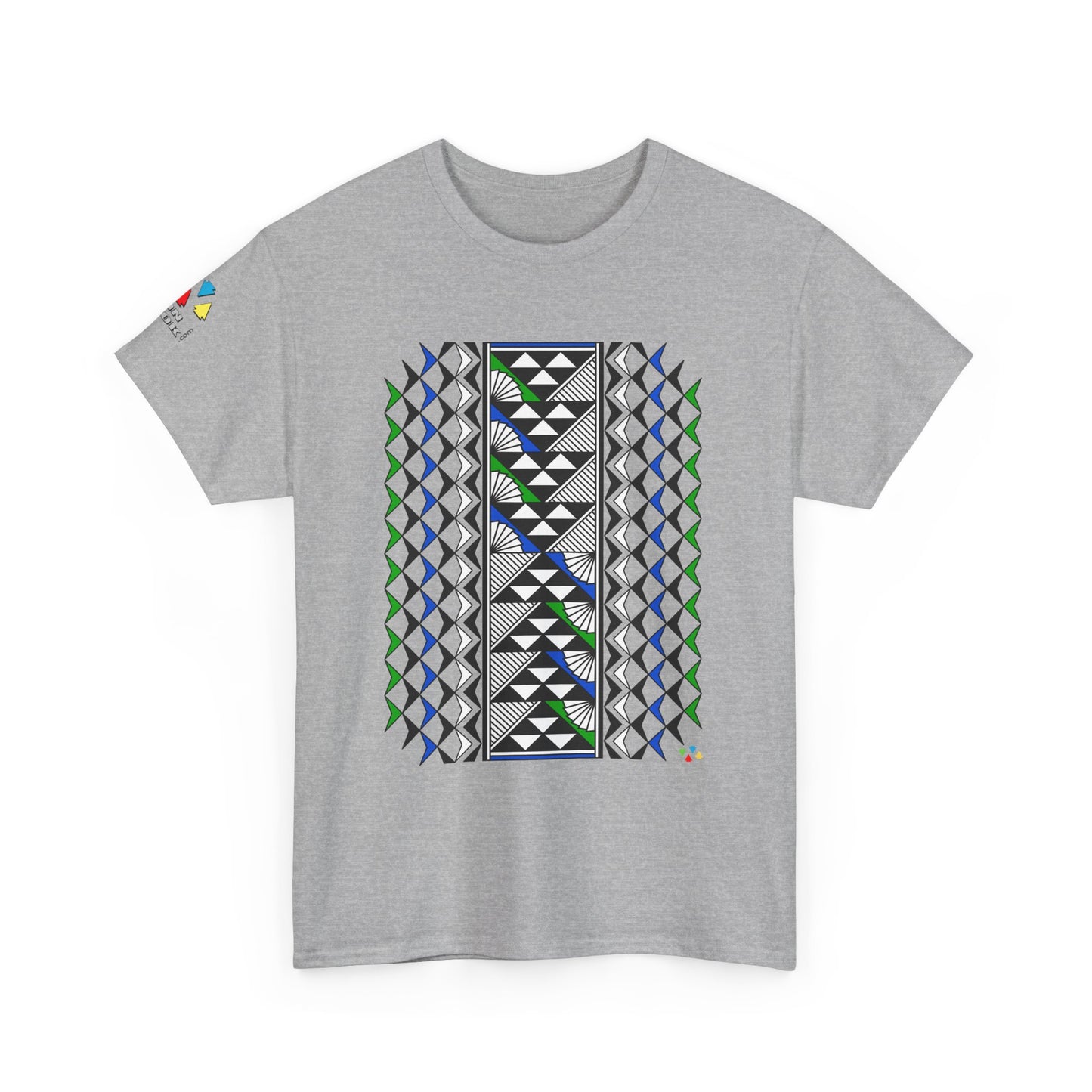 Sun and Rain in Blue/Green Gildan Unisex Tee